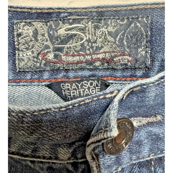 Silver Jeans Co Grayson Heritage Series Mens 38x30 Distressed Bootcut Denim - Picture 2 of 6